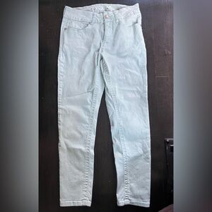 Seven7 Light Mint Green Cotton Skinny Jeans. Size 10